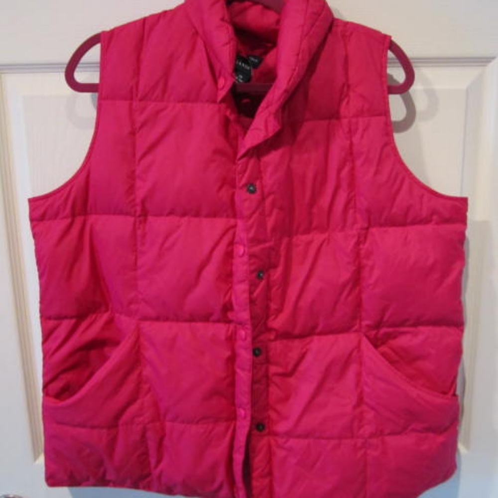 Land's End Puffer Vest size 1x Pink (Fushia)